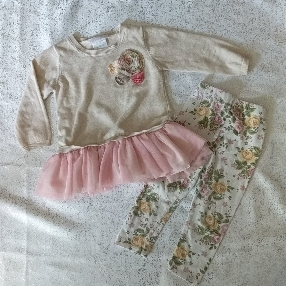 Bonnie Baby Floral pants + top Outfit